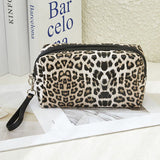 90138, LEOPARD PRINT COSMETIC POUCH BAG