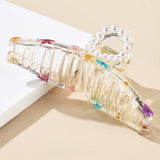 90152, SINGLE KNOT REAL FLOWER WITH PEARL RESIN HAIR CLAW HAIR CLIP