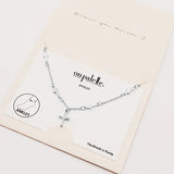 90227, DAINTY PAVE CROSS CHARM ANKLET, CUBIC ZIRCONIA, RELIGIOUS