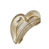 90242, HEART SHAPE ACRYLIC HAIR CLAW, HAIR CLIP, VALENTINE'S DAY