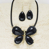 90258, BUTTERFLY CELLULOID ACETATE NECKLACE