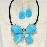 90258, BUTTERFLY CELLULOID ACETATE NECKLACE