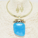 90260, GEOMETRIC CELLULOID ACETATE ACCENT CHOKER NECKLACE