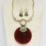 90275, ROUND CELLULOID ACETATE ACCENT NECKLACE