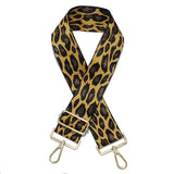90276, LEOPARD/ANIMAL PATTERN EMBROIDERED ADJUSTABLE BAG STRAP