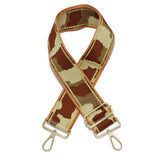 90276, CAMOUFLAGE PATTERN WITH GOLD GLITTERS EMBROIDERED ADJUSTABLE BAG STRAP