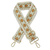 90276, CAMOUFLAGE PATTERN WITH GOLD GLITTERS EMBROIDERED ADJUSTABLE BAG STRAP