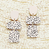 90341, MULTI DOTTED PRINT GEOMETRIC EARRING