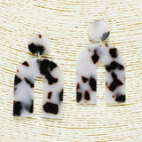 90345, TORTOISE ARCH CELLULOID ACETATE EARRING