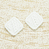 90350, GEOMETRIC BRAIDED RUBBER CLAY EARRING