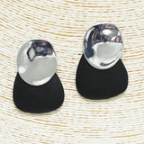 90385, GEOMETRIC WOOD ACCENT EARRING