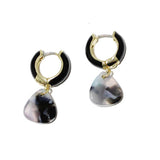 90408, CELLULOID ACETATE ACCENT HUGGIE EARRING