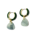 90408, CELLULOID ACETATE ACCENT HUGGIE EARRING