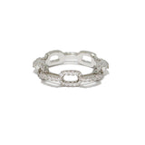 90447, "SIZE 8" CHAIN CUBIC ZIRCONIA RING