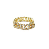 90449, "SIZE 8" CHAIN CUBIC ZIRCONIA RING
