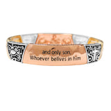 90456, "JOHN 3:16" INSPIRATIONAL STRETCH BRACELET, RELIGIOUS
