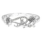 90464, SEA LIFE METAL STRETCH BRACELET, OCEAN