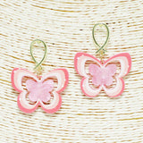 90531, BUTTERFLY ACRYLIC EARRING