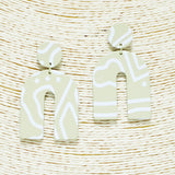 90532, MULTI PRINT ARCH ACRYLIC EARRING