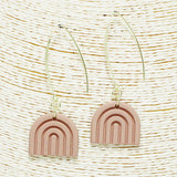 90534, GEOMETRIC RUBBER CLAY FISHHOOK EARRING