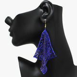 90591, EDGE PAVE RHINESTONE ACCENT TEXTURED EARRING