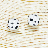 90688, ANIMAL PRINT BUBBLE GLASS STUD EARRING