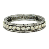 90704, WESTERN TURQUOISE STONE STRETCH BRACELET