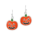 90722, HALLOWEEN PUMPKIN EPOXY EARRING