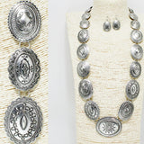 90725, WESTERN CONCHO LONG NECKLACE