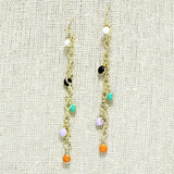 90766, DAINTY BUBBLE CHARM DROP DANGLE EARRING