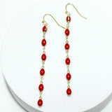 90767, DAINTY OVAL SHAPE DANGLE DROP EARRING