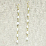 90767, DAINTY OVAL SHAPE DANGLE DROP EARRING