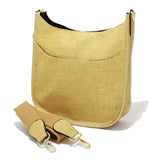 90789, WOVEN FAUX LEATHER CROSSBODY BAG/SHOULDER BAG