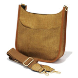 90789, WOVEN FAUX LEATHER CROSSBODY BAG/SHOULDER BAG