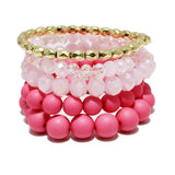 90798, MULTI LAYERED BEADED STRETCH BRACELET