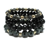 90799, MULTI LAYERED BEADED STRETCH BRACELET