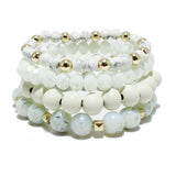 90799, MULTI LAYERED BEADED STRETCH BRACELET