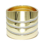 90821, GLITTER ACCENT METAL BANGLE BRACELET