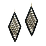 90826, DIAMOND SEED BEADED & RHINESTONE EARRING