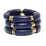 90869, WOODEN MULTI LAYERED STRETCH BRACELET