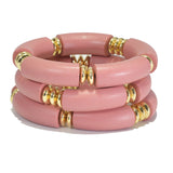 90869, WOODEN MULTI LAYERED STRETCH BRACELET