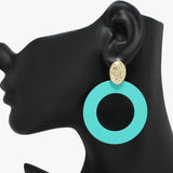 90981, MATTE FINISH ROUND ACCENT POST EARRING