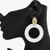90981, MATTE FINISH ROUND ACCENT POST EARRING