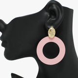 90981, MATTE FINISH ROUND ACCENT POST EARRING