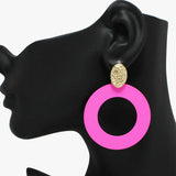 90981, MATTE FINISH ROUND ACCENT POST EARRING