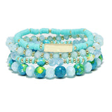91011, MULTI LAYERED BEADED STRETCH BRACELET