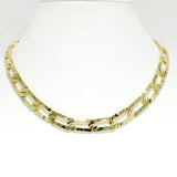 91018, GEOMETRIC CUT METAL CHAIN NECKLACE