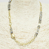 91019, HANDMADE MIXED BEAD WITH CHAIN NECKLACE