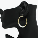 91062, ENAMEL HOOP EARRING