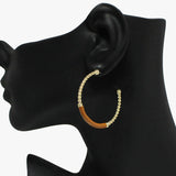 91062, ENAMEL HOOP EARRING
